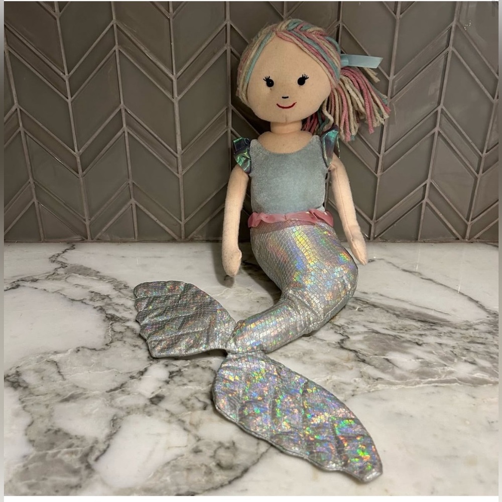 Jellycat London Agua Lily‎ Mermaid Plush Doll Shimmer Tail Retired